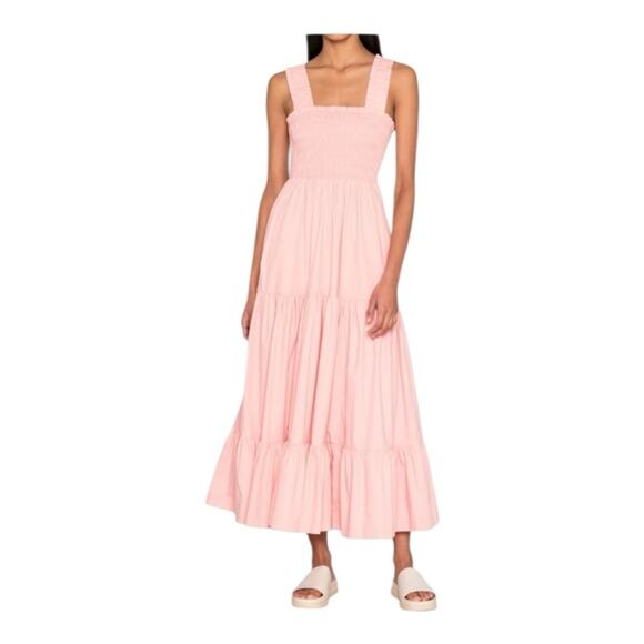 Abercrombie & Fitch women's XXL Pink tiered maxi Smocked Dress preppy guest 2x - Picture 1 of 11